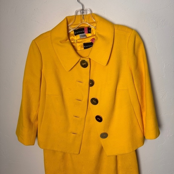 Bianca Nygard yellow dress and jacket suit - Picture 2 of 16